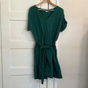 Gap ruffle hem gauze dress